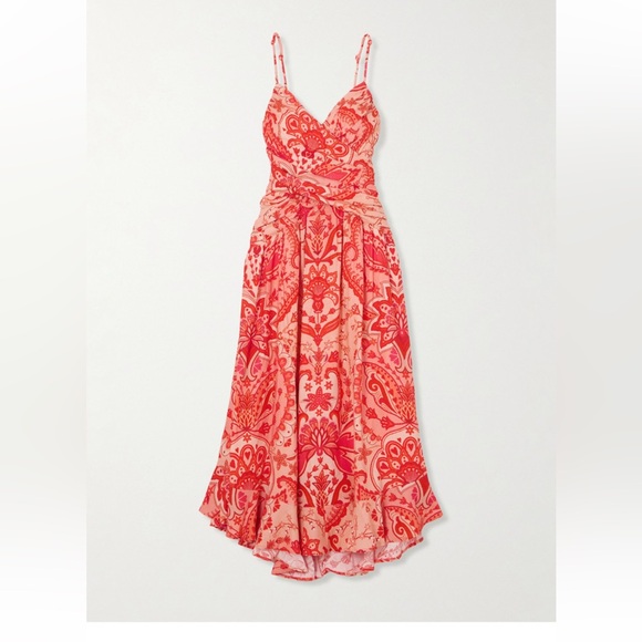 FARM Rio Red  Floral Maxi Dress - Picture 1 of 5